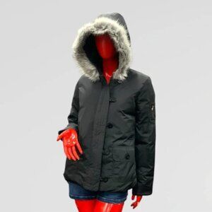 Women’s Black | Grey Faux Fur Jacket by Jennifer Lopez NWT